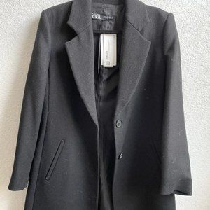 Zara Black Wool Coat